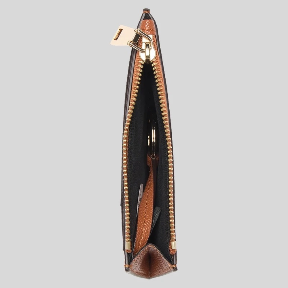 Marc Jacobs Leather Zip Top Wallet in Smoked Almond Size 3.5” L x 5” W x .5” D - Picture 4 of 13